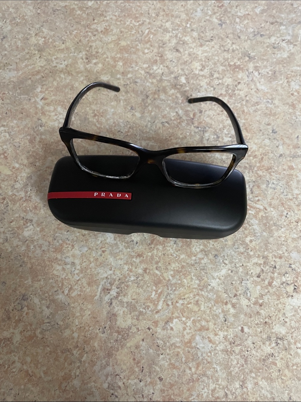 Prada Brown Tortoiseshell Cat-Eye Eyeglasses